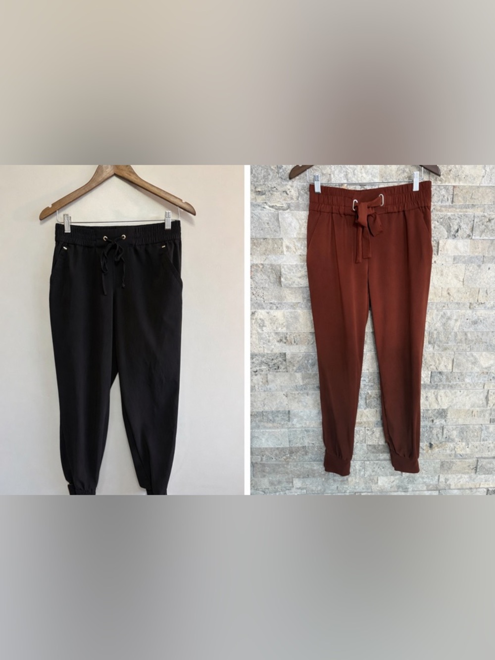 Dynamite Black and Burnt Orange Tie-Waist Pants Size Small Bundle!